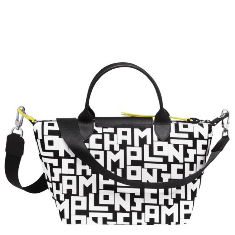 Black / White Longchamp Le Pliage Lgp S Women's Handbag | 50194-BZQS