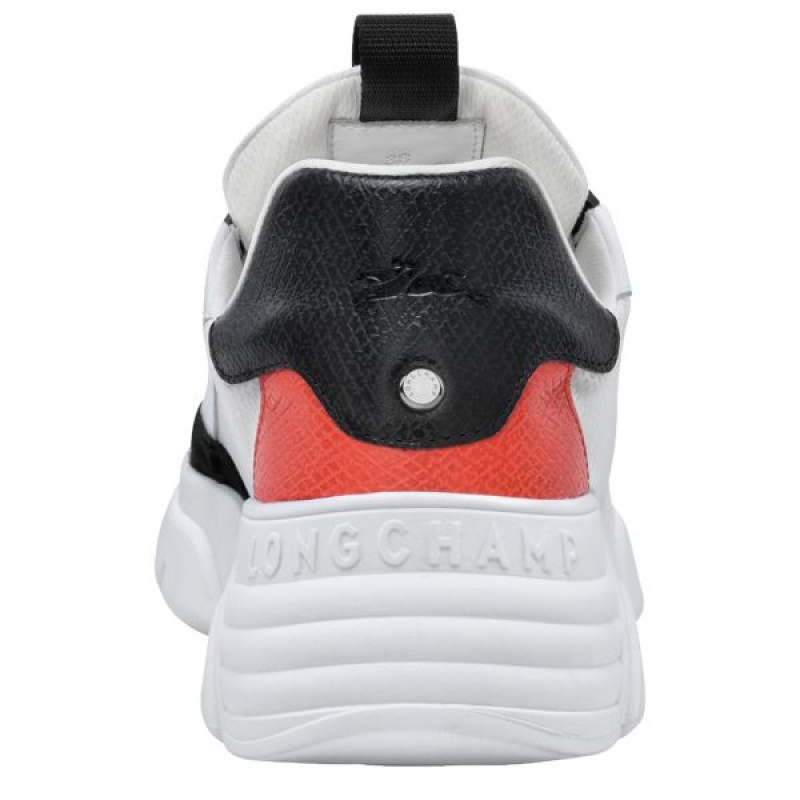 Black / White / Red Longchamp Freeminder Women's Sneakers | 49652-CKDO