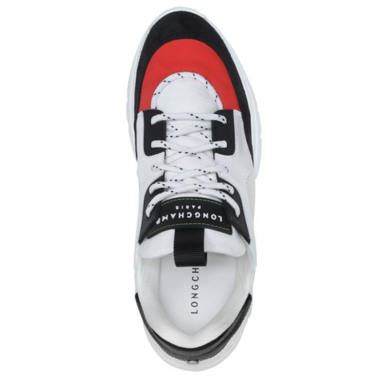 Black / White / Red Longchamp Freeminder Women's Sneakers | 49652-CKDO