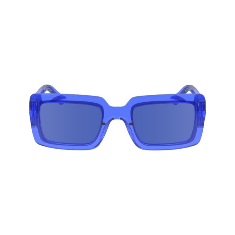 Blue Longchamp Acetate Women's Sunglasses | 47123-QLZD