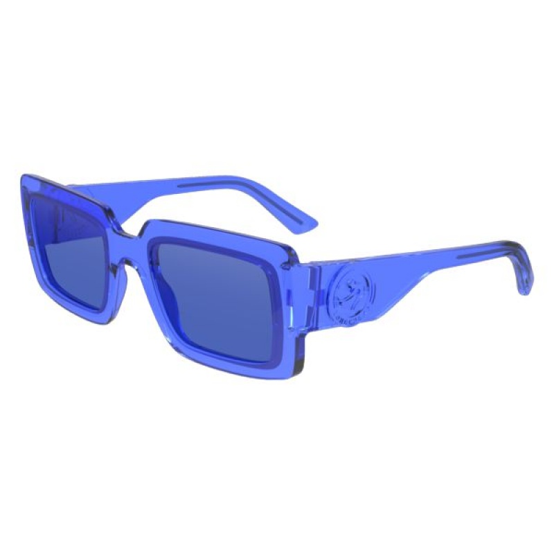 Blue Longchamp Acetate Women's Sunglasses | 47123-QLZD