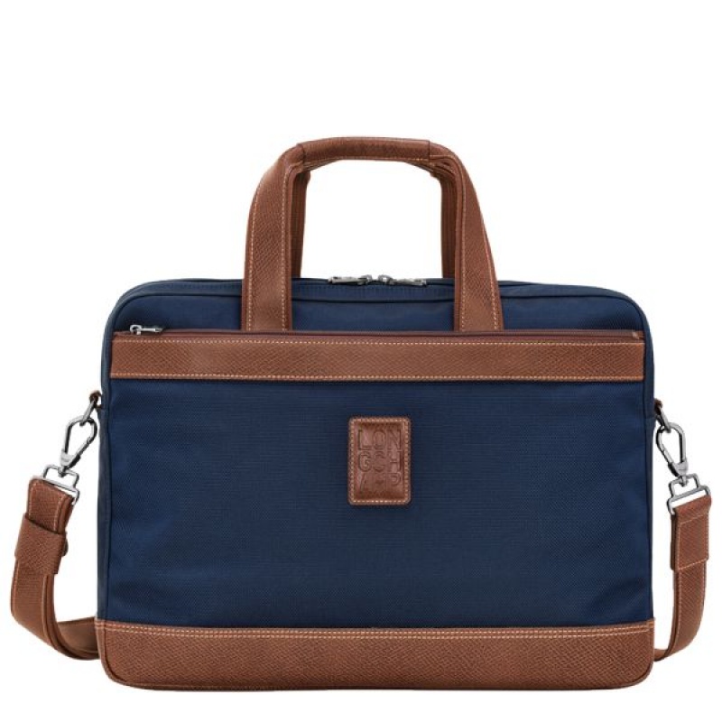 Blue Longchamp Boxford L Men\'s Briefcase | 69081-DBJE