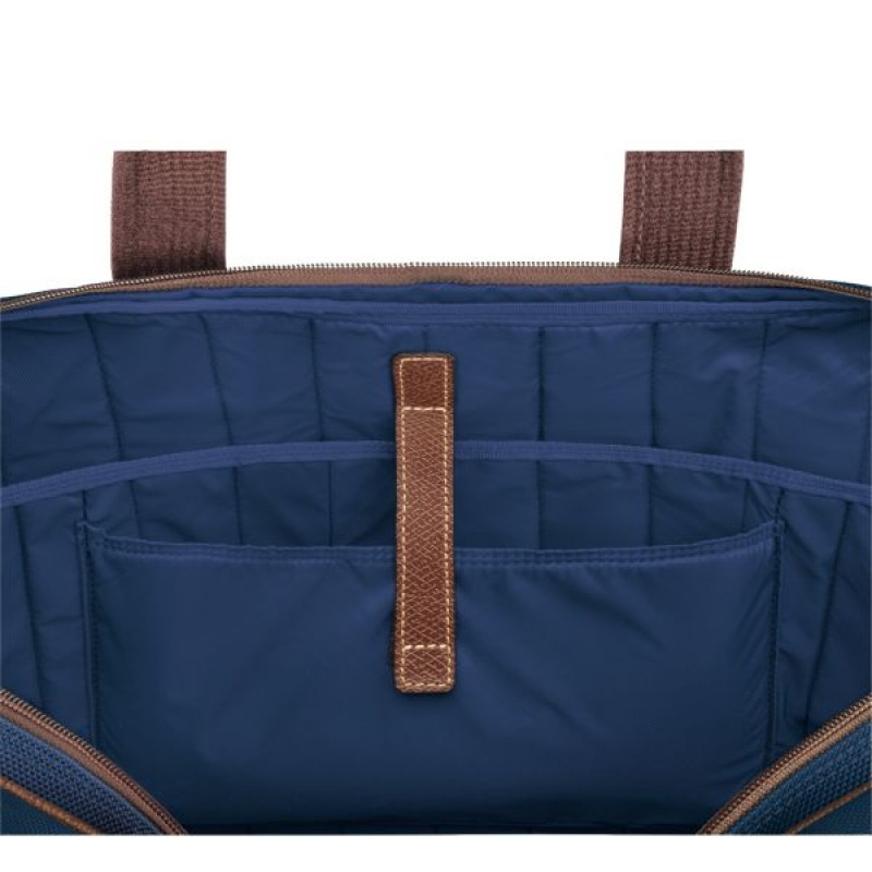 Blue Longchamp Boxford L Men's Briefcase | 06852-MBTE