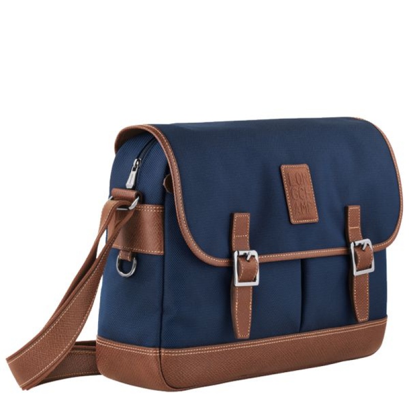 Blue Longchamp Boxford L Men's Crossbody Bags | 26874-LMVR