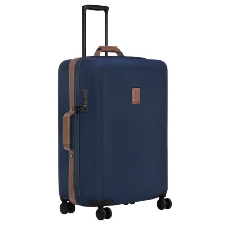 Blue Longchamp Boxford L Men's Suitcases | 80359-HRLN