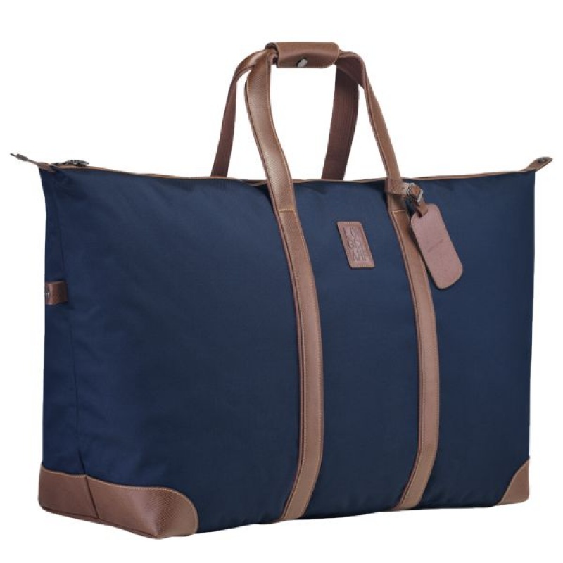 Blue Longchamp Boxford L Men's Travel Bags | 91052-JKNY