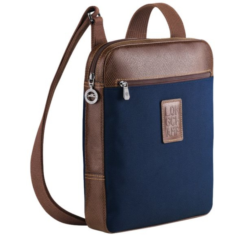 Blue Longchamp Boxford M Men's Crossbody Bags | 94150-OZLW