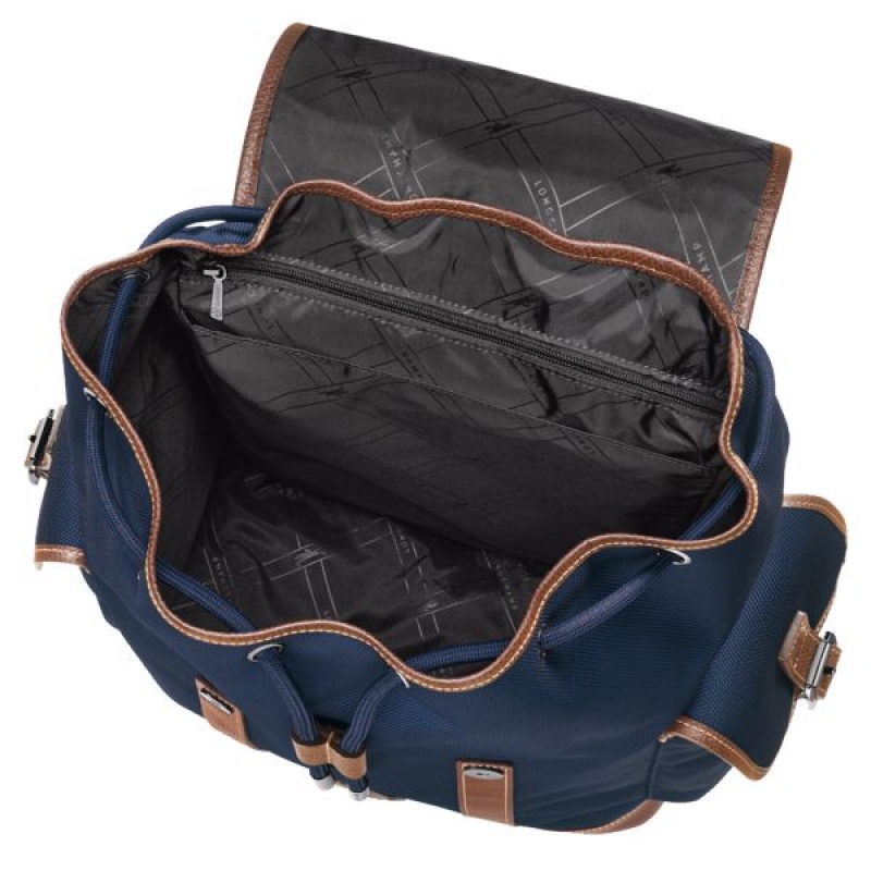 Blue Longchamp Boxford Men's Backpacks | 32160-YQMN