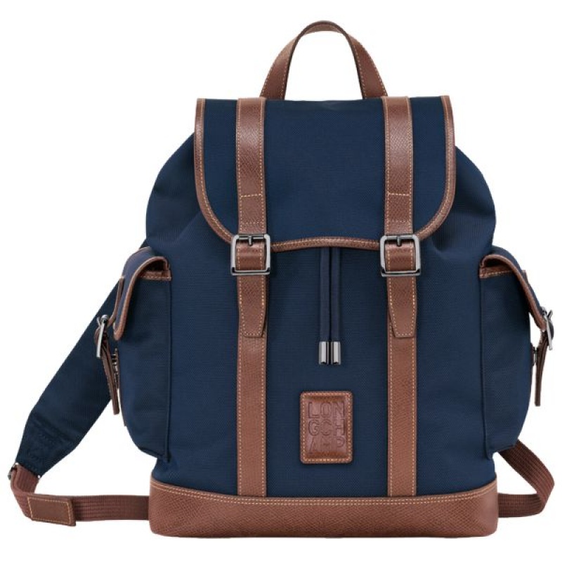 Blue Longchamp Boxford Men\'s Backpacks | 32160-YQMN