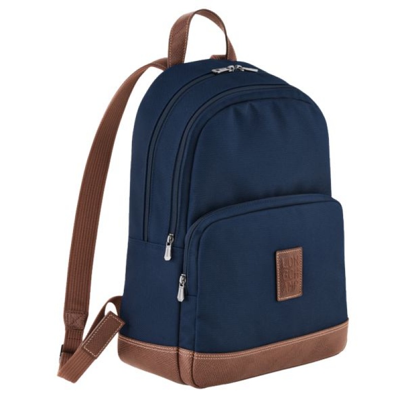 Blue Longchamp Boxford Men's Backpacks | 45639-HZDG