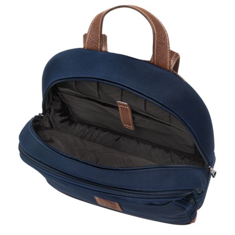 Blue Longchamp Boxford Men's Backpacks | 45639-HZDG