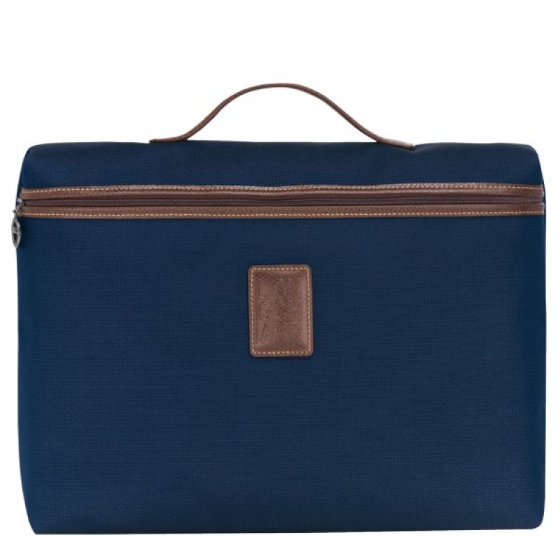 Blue Longchamp Boxford S Men's Briefcase | 06542-BQYX