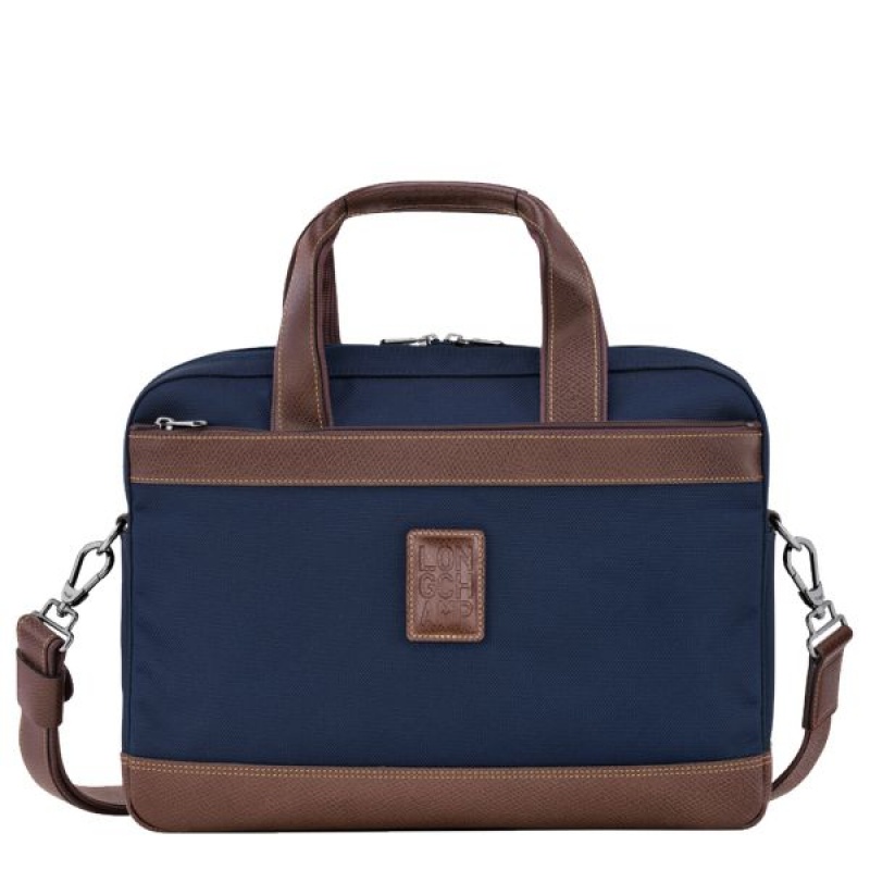 Blue Longchamp Boxford S Men\'s Briefcase | 54128-NAWM