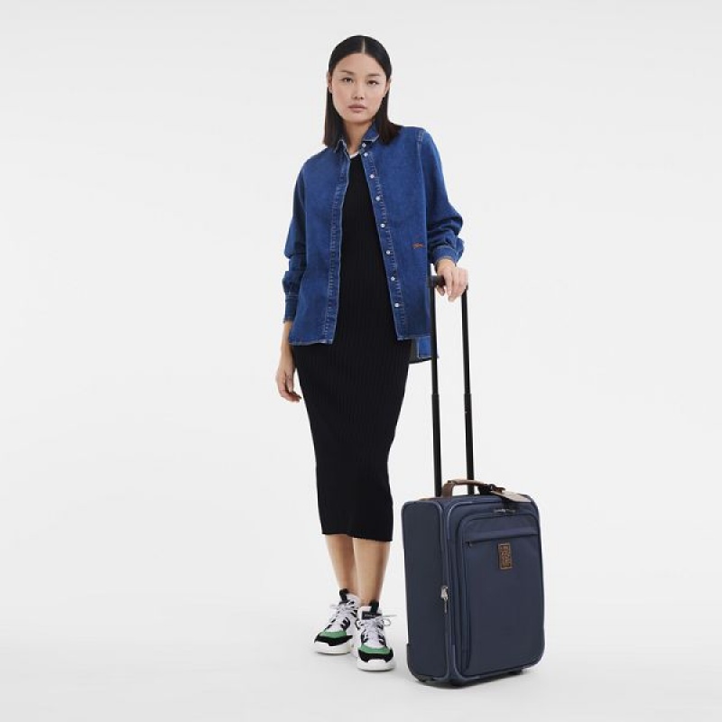 Blue Longchamp Boxford S Women's Suitcases | 35168-BLCP