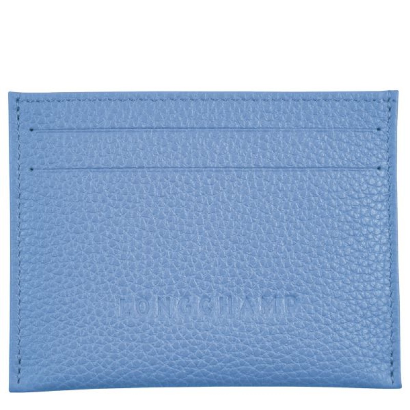 Blue Longchamp Le Foulonne Men's Cardholders | 81293-ECBN