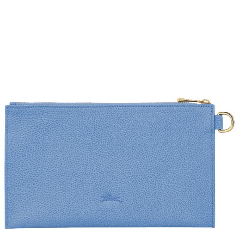 Blue Longchamp Le Foulonne Men's Pouches | 17596-ZSTY