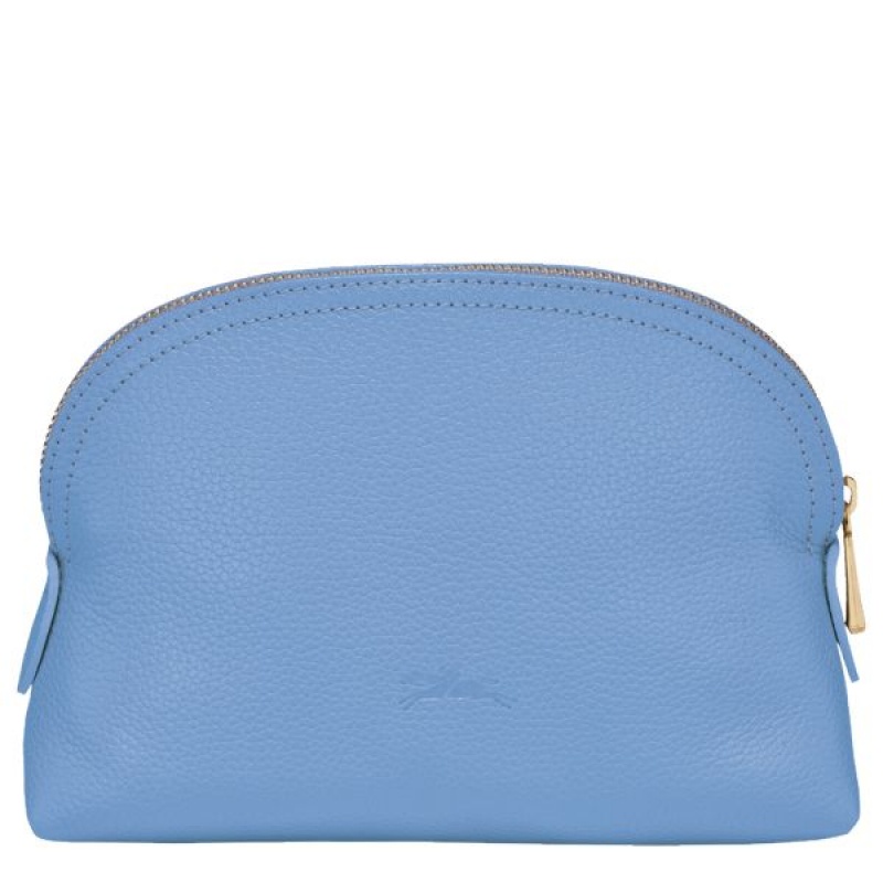 Blue Longchamp Le Foulonne Men's Pouches | 37469-SEXR