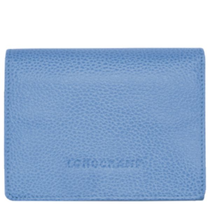 Blue Longchamp Le Foulonne Men's Wallets | 09458-TZXP