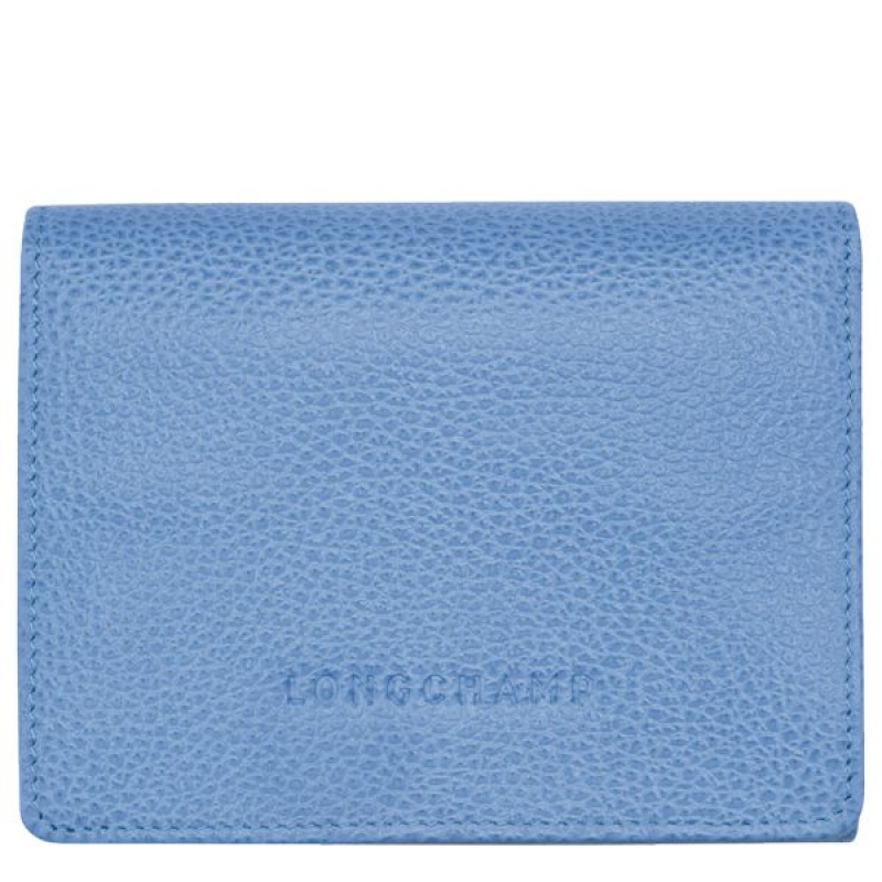 Blue Longchamp Le Foulonne Men\'s Wallets | 09458-TZXP