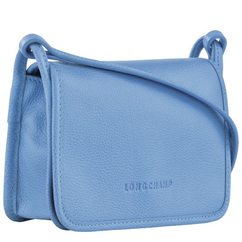 Blue Longchamp Le Foulonne On Chain Women's Crossbody Bags | 28106-FUDQ