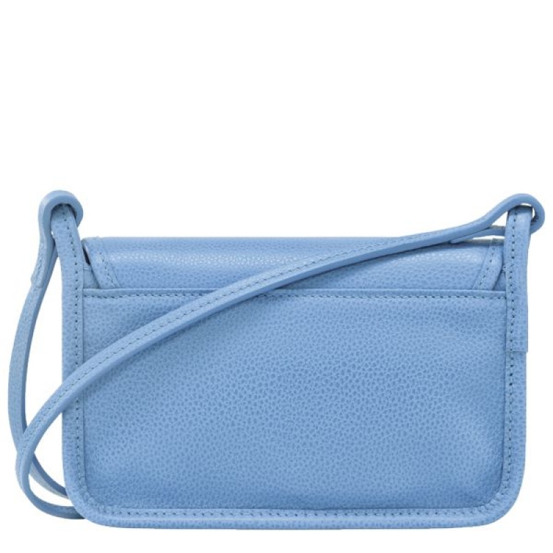 Blue Longchamp Le Foulonne On Chain Women's Crossbody Bags | 28106-FUDQ