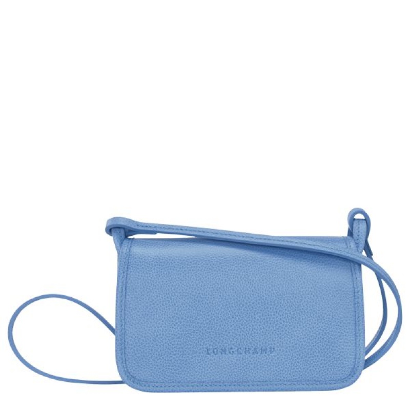 Blue Longchamp Le Foulonne On Chain Women's Crossbody Bags | 28106-FUDQ