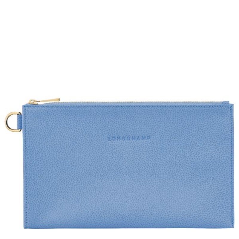 Blue Longchamp Le Foulonne Women's Pouches | 41760-ZNAJ