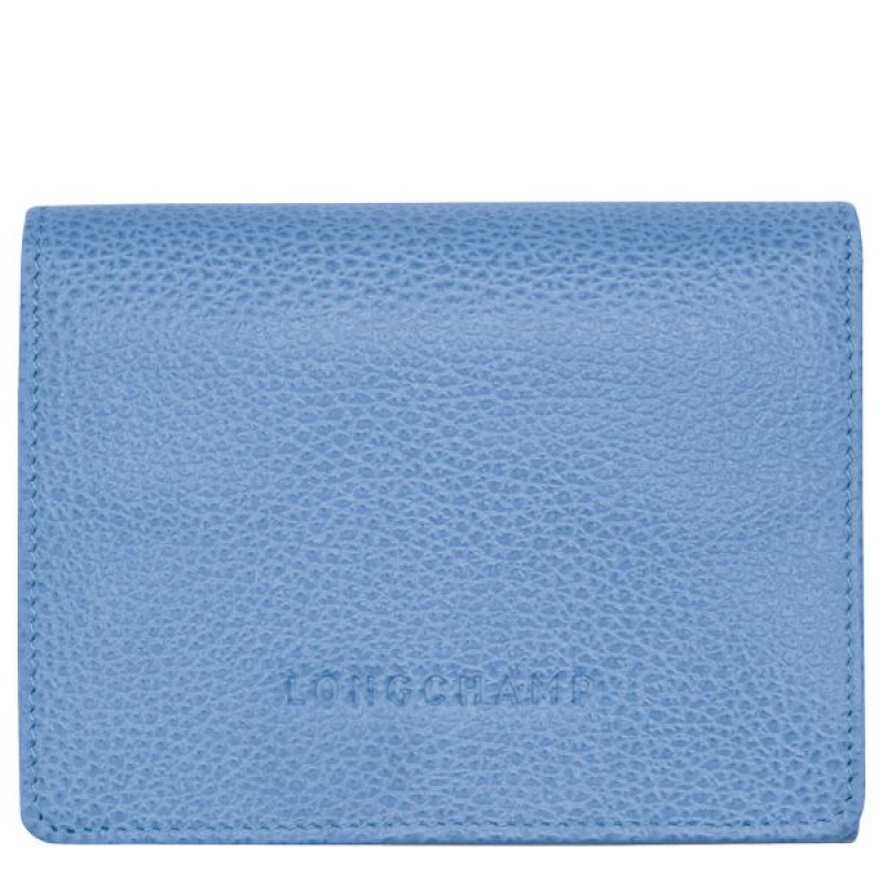 Blue Longchamp Le Foulonne Women's Wallets | 06328-IELJ