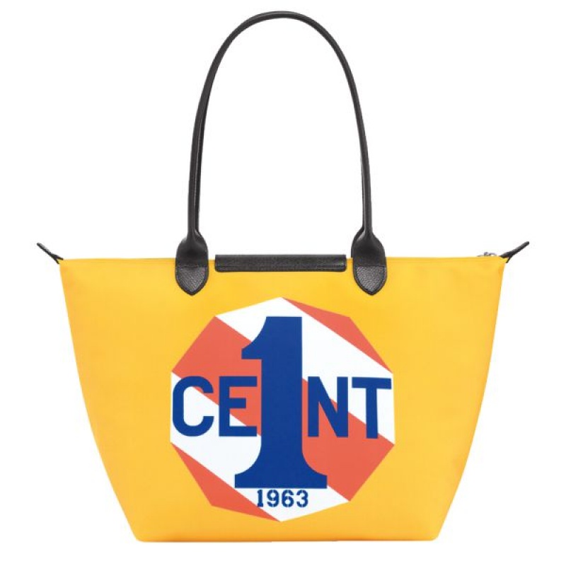 Blue Longchamp Robert Indiana L Men's Tote Bags | 53127-QIKN