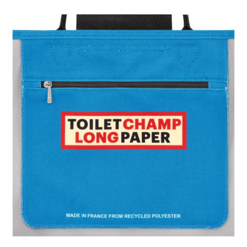 Blue Longchamp Toiletpaper M Men's Tote Bags | 08352-RUEP