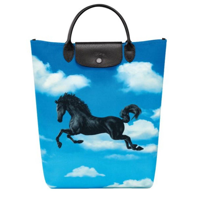 Blue Longchamp Toiletpaper M Men\'s Tote Bags | 08352-RUEP