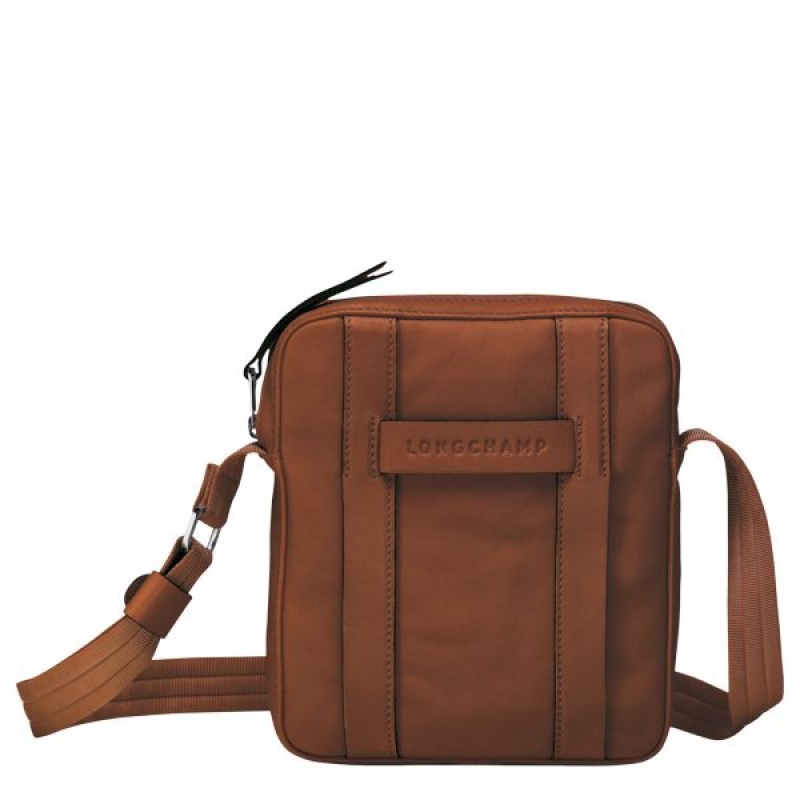 Brown Longchamp 3D XS Men's Crossbody Bags | 87106-OLEC