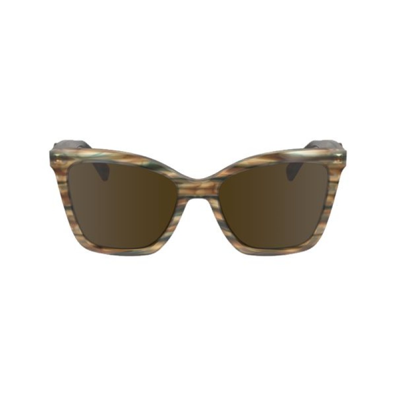 Brown Longchamp Acetate Women\'s Sunglasses | 48160-QZVW