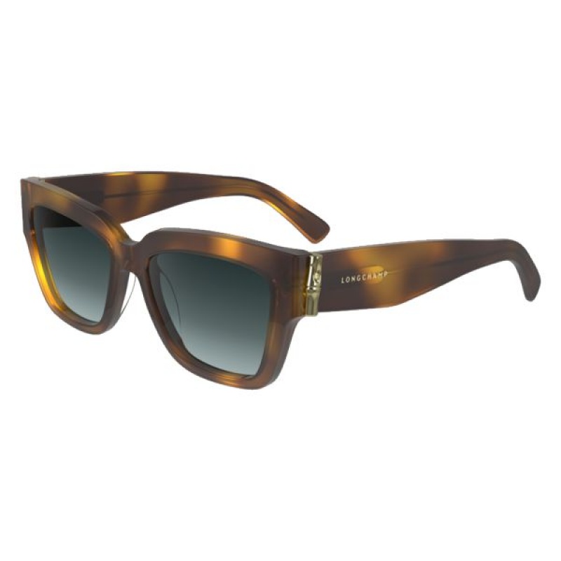 Brown Longchamp Acetate Women's Sunglasses | 20187-VQOU