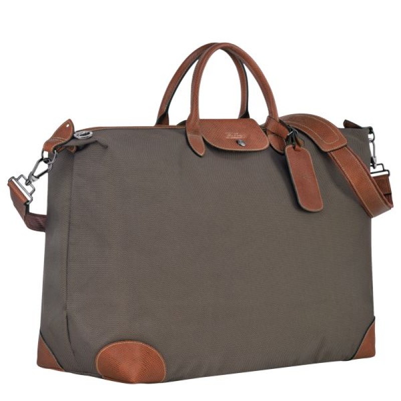 Brown Longchamp Boxford M Women's Travel Bags | 17840-NCLT