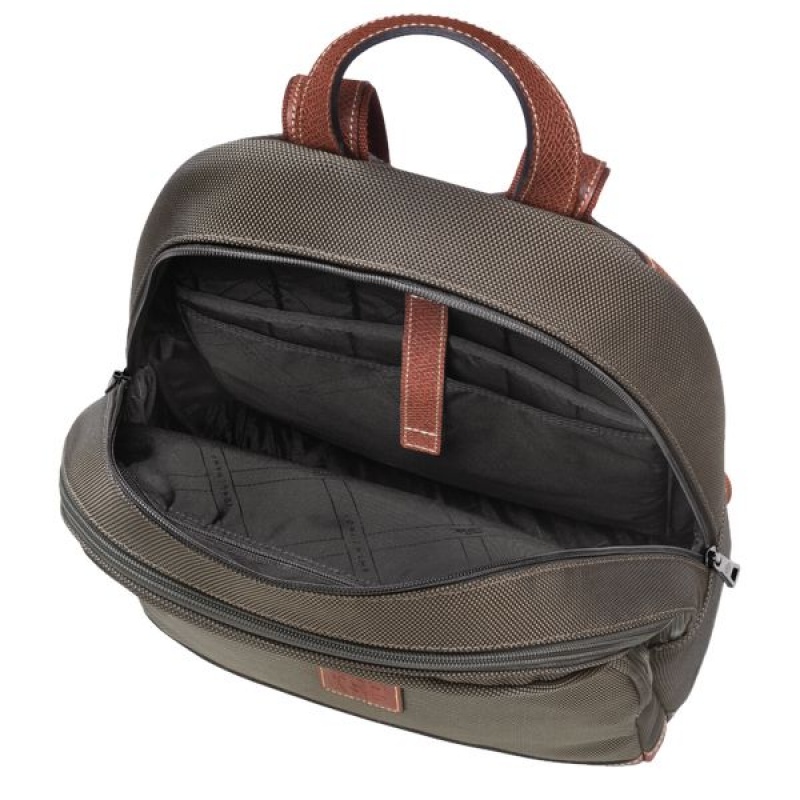 Brown Longchamp Boxford Men's Backpacks | 18729-YEMB