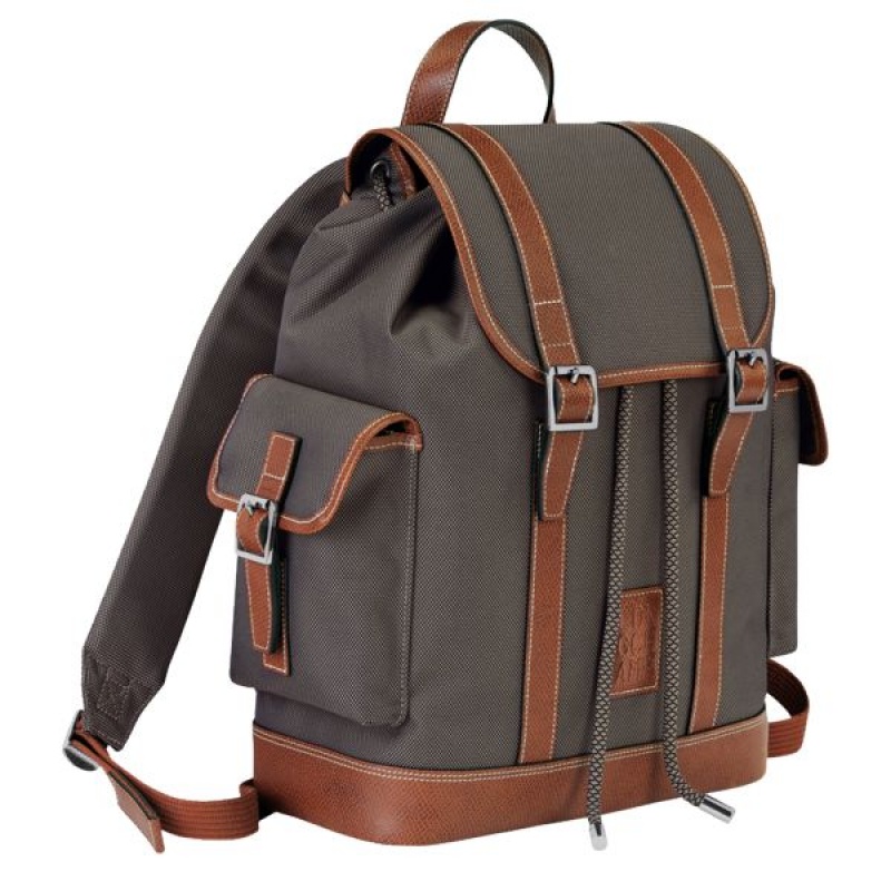 Brown Longchamp Boxford Men's Backpacks | 91325-SVQT