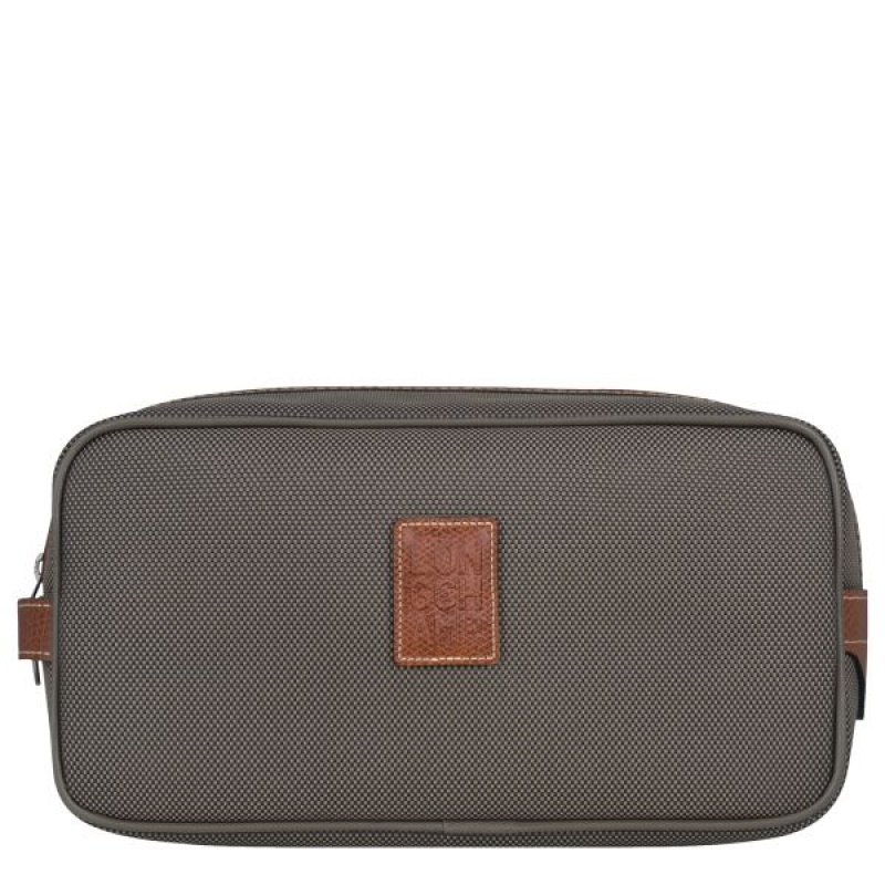 Brown Longchamp Boxford Men's Toiletry Bags | 94870-YMVX