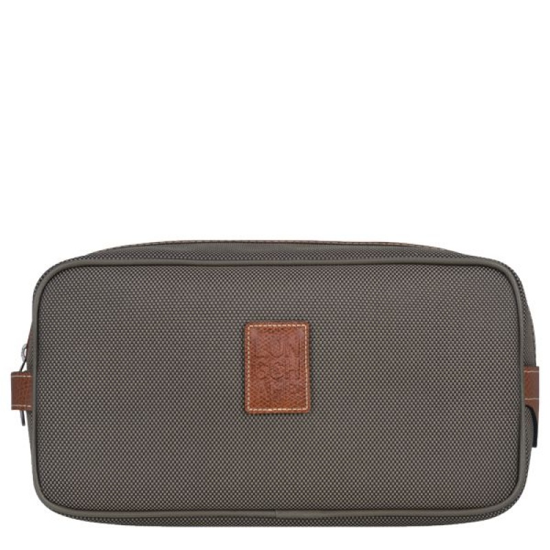 Brown Longchamp Boxford Men\'s Toiletry Bags | 94870-YMVX