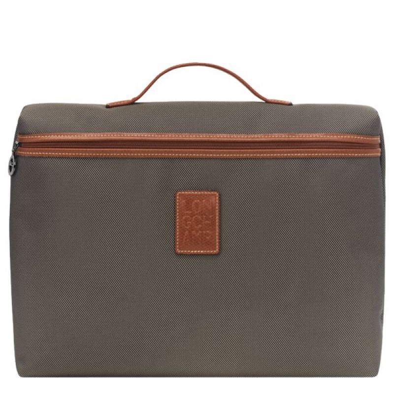 Brown Longchamp Boxford S Men\'s Briefcase | 32864-KHXA