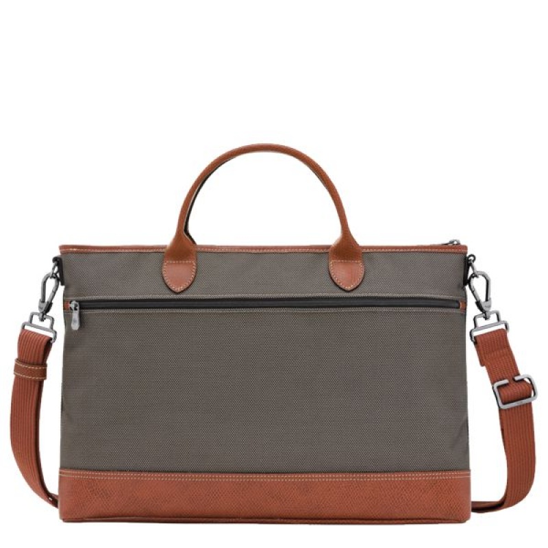 Brown Longchamp Boxford S Men's Briefcase | 09748-YWGU