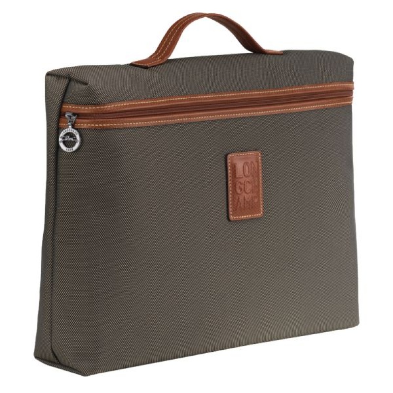 Brown Longchamp Boxford S Men's Briefcase | 14689-EXHP