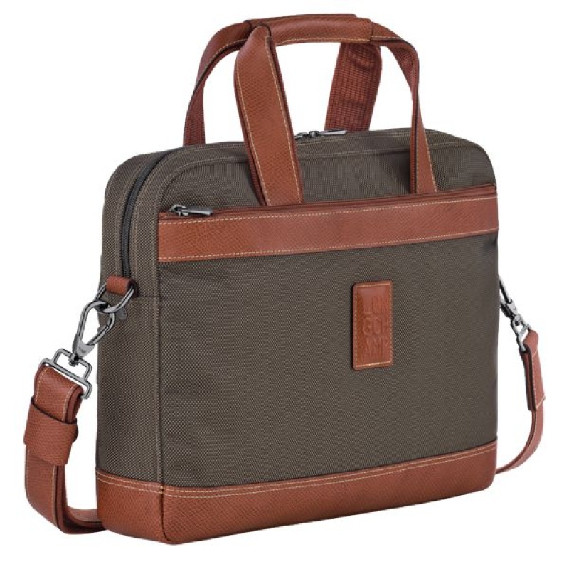 Brown Longchamp Boxford S Men's Briefcase | 93671-OKDI