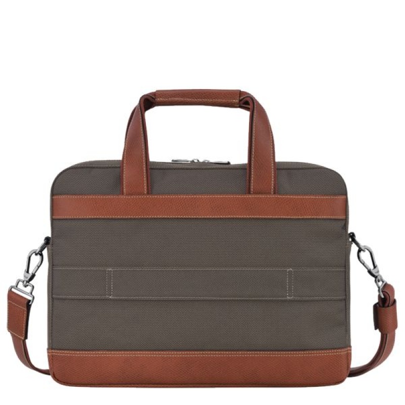 Brown Longchamp Boxford S Men's Briefcase | 93671-OKDI