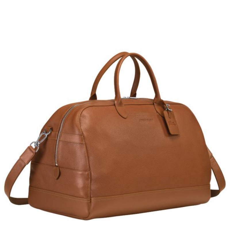 Brown Longchamp Le Foulonne M Women's Travel Bags | 76501-OVQS