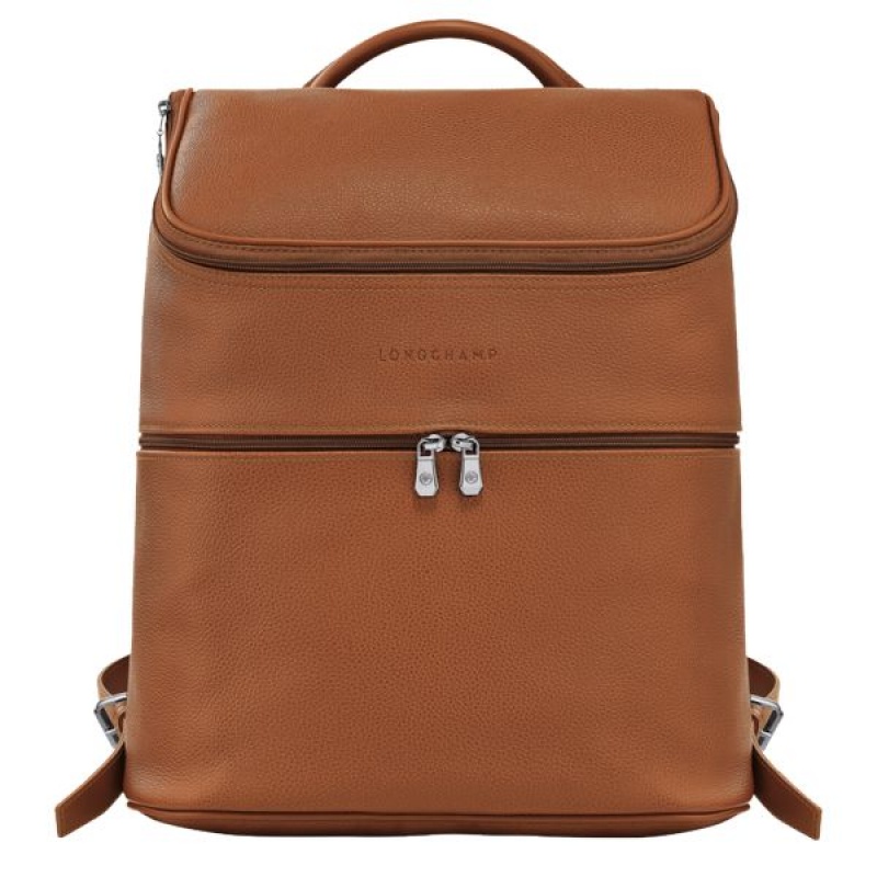 Brown Longchamp Le Foulonne Men\'s Backpacks | 14786-IUOW