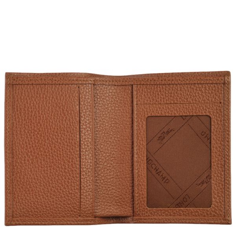 Brown Longchamp Le Foulonne Men's Cardholders | 06748-BJQG