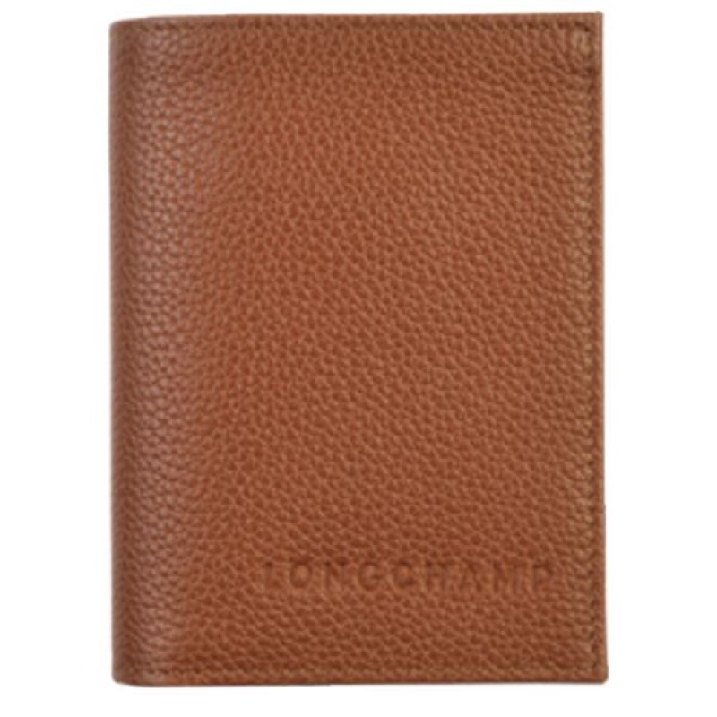 Brown Longchamp Le Foulonne Men's Cardholders | 06748-BJQG