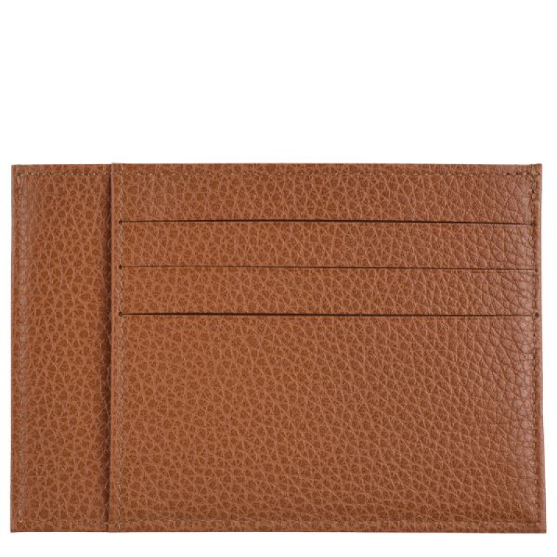 Brown Longchamp Le Foulonne Men's Cardholders | 24653-KFNL