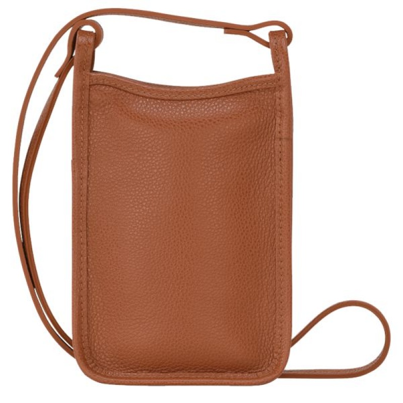 Brown Longchamp Le Foulonne Men's Phone Case | 37541-XCGQ